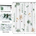 thumbnail image 5 of Floral Shower Curtain,Shower Curtains for Bathroom,Sage Green Beige Flower Shower Curtain Sets Leaf Shower Curtain Plant Modern White Fabric Waterproof Bathtub Curtain with Hooks 72x72Inch, 5 of 5