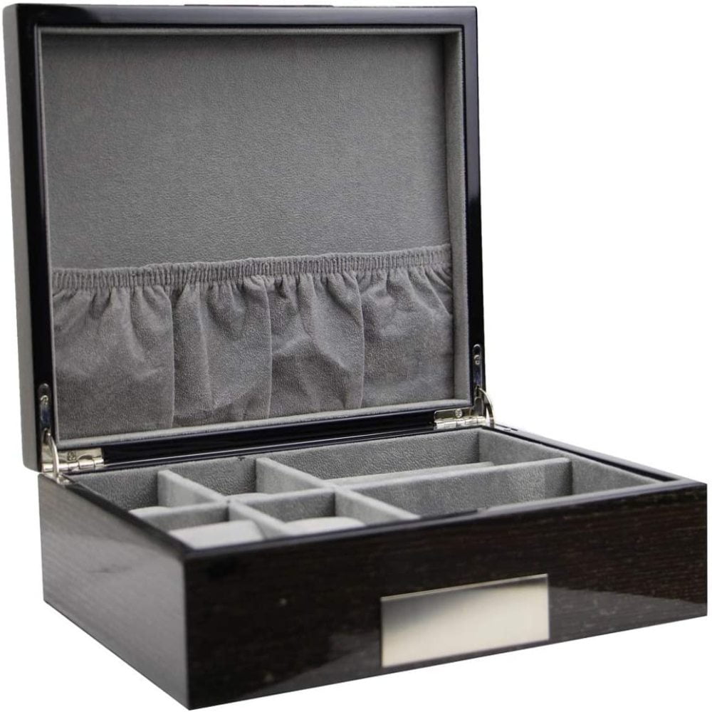 Decor Executive Cufflink Case & Rings Storage Organizer Men's Jewelry Box 