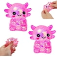 thumbnail image 1 of Squishy Toy Axolotl Stress Relief Slow Rising, 2 unidades, rosa, 1 of 6