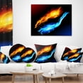 thumbnail image 4 of Designart Fire and Water - Contemporary Throw Pillow - 16x16, 4 of 5