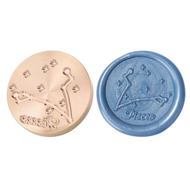 Cuadros Decorativos Cabeza de sello de sello de cera antiguo Piscis para sobre de boda DIY (XG012) Sywqhk Nuevos Originales