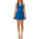 thumbnail image 2 of Vestido Halter para Mujer Inspire Chic, Escote en V Profundo, Sin Espalda, Vestido Mini de Fiesta, Azul Oscuro, Talla L, 2 of 6