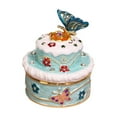 thumbnail image 3 of Joyero con forma de pastel y tapa, adorno decorativo portátil de aleación, organizador de accesorios, estuche de almacenamiento para horquillas de Azul, 3 of 8