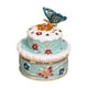 thumbnail image 3 of Caja de joyería con escultura de pastel, adorno de aleación con tapa, regalos, accesorios portátiles, decoración, vitrina organizadora para collares y Azul, 3 of 8