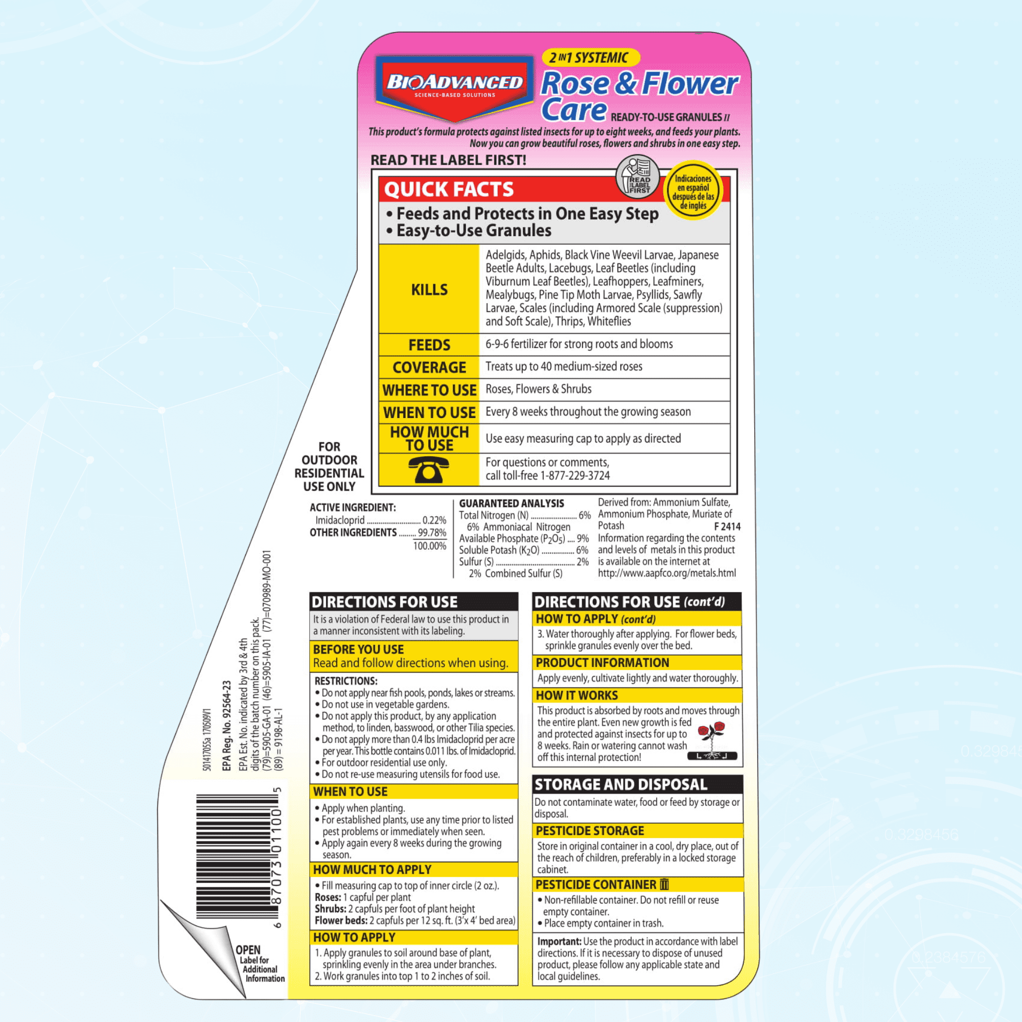 BioAdvanced 2-in-1 Systemic Rose & Flower Care II, Granules, 5-Pounds -  Walmart.com