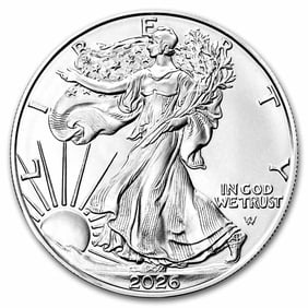 عملة النسر الفضي الأمريكي 2026 بوزن 1 أونصة BU