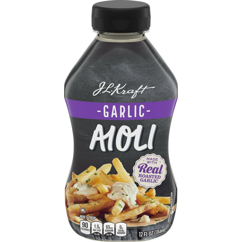 J.L. Kraft Garlic Aioli with Roasted Garlic, 12 fl oz Bottle Walmart