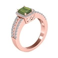 thumbnail image 4 of AoneJewelry 10K Rose Gold Halo Style Diamond Ring for Women With 2.00 Cttw Natural Green Amethyst and Diamonds, 4 of 5