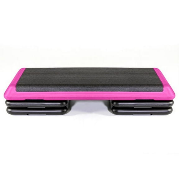 The Step Health Club Size Platform with four (4) Original Risers - Pink