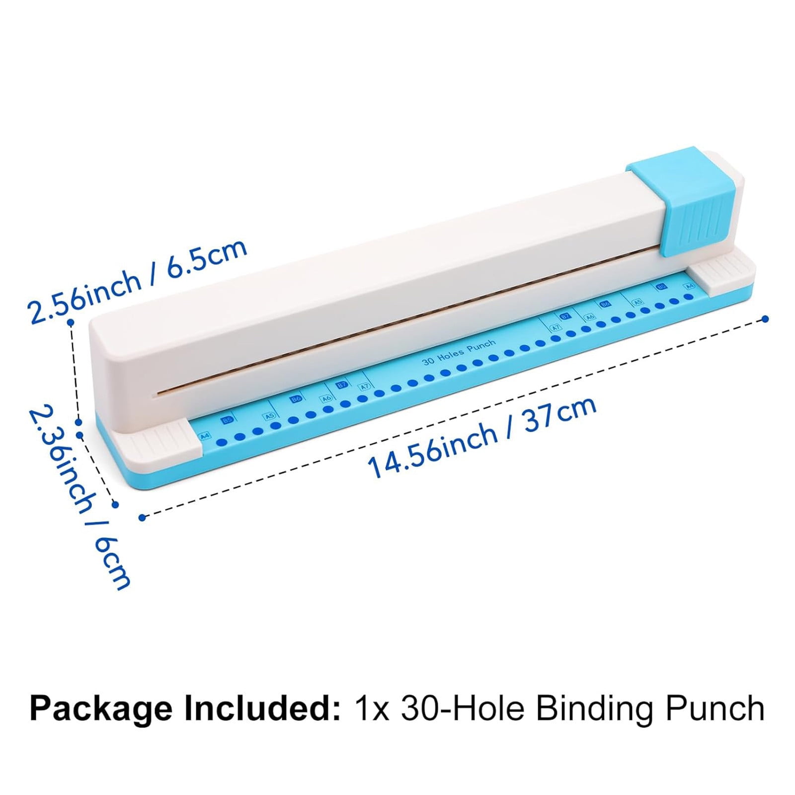 A Hand Push 30 Hole Paper Punch For A4 A5 A6 A7 B5 B6 Binding
