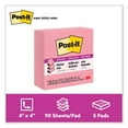 thumbnail image 4 of Pop-up Notes Refill Lined, 4 x 4, Neon Pink, 90-Sheet, 5/Pack, 4 of 5