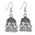 thumbnail image 3 of 2xJhumka Pendiente Mujer Boho Campana Borla Tribal Gitana Pendiente Plata Yuyangstore Pendientes colgantes de campana para mujer, 3 of 7