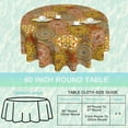 thumbnail image 2 of Boho Round Table Cloth 60 Inch,Vintage Mandela Flowers Tablecloth Waterproof Stain Resistance Wrinkle Polyester Circle Table Cover for Home Kitchen Dining Party Camping Pinic Decor, 2 of 6
