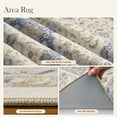 thumbnail image 6 of SIXHOME 8'x10' Vintage Medallion Floral Area Rug, Soft Low Pile Non Slip Washable Indoor Rugs for Living Room, Bedroom, Dining Room, Blue, 6 of 8