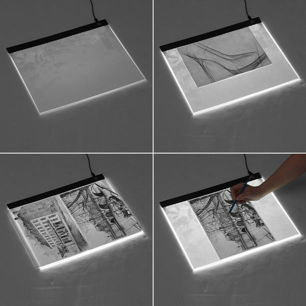 Tablette Lumineuse LED A3 - Table à Dessin Avec 3 Niveaux De Luminosité Tactile Tablette LED Dessin A3