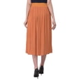 thumbnail image 5 of Rayon Womens Skirts Gauze High Waist Skirt for Women Solid Midi Skirt for Ladies Long Knee Length Girls Fashion Online By Oussum, 5 of 6