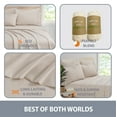 thumbnail image 4 of Swift Home Bonus Pillowcases Eco Friendly Bamboo Blend Sheet Set, 4 PC, Twin, Cream, 4 of 6