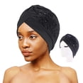 thumbnail image 3 of Skymirror Women Hat Good Stretch Wind-proof Tear-resistant Anti-shrink Brimless Warm Sequin Trim Flower All Match Turban Hat Fashion Accessory, 3 of 8