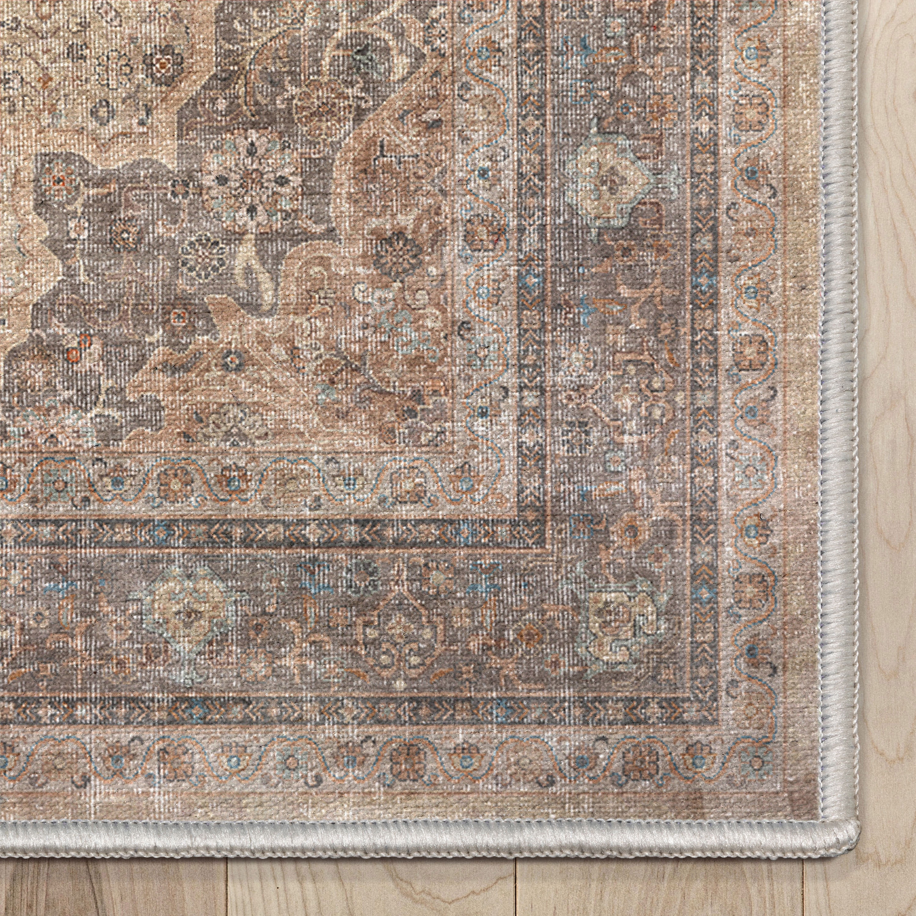 Well Woven Asha Lilith Vintage Oriental Beige Brown 7'7" x 9'10" Area Rug