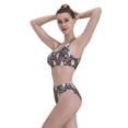 thumbnail image 5 of Daiia Forest Cute Owl printed 2 piece Swimsuit Bikinis for Women High Waisted Racerback Bathing Suits Summer Tummy Control Scoop Neck Swimwear-Large, 5 of 8