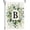 Initial B, variant on Monogram Garden Flag Initial Letter B 12x18 Inch Double Sided for Outsdie, Small Spring Floral Family Last Name Welcome Decoration for Outdoor Lawn Yard
