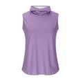thumbnail image 3 of Women Sleeveless Sun Protection Tops Lightweight Comfy Tank Tops with Face Mask Summer Casual Pullover S, 3 of 5
