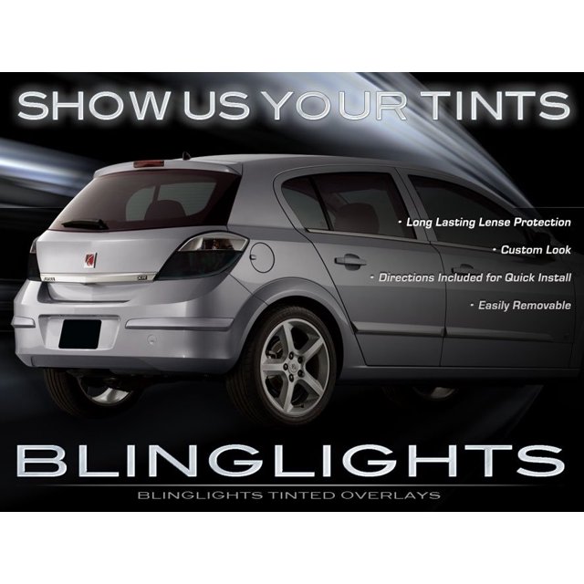 For Saturn Astra Tinted Tail Lamp Light Overlay Kit Smoked Film Protection