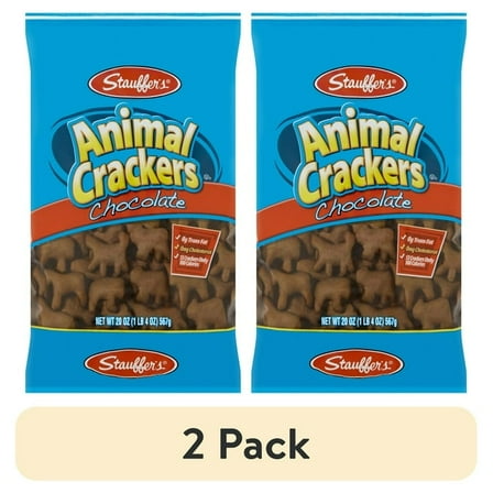 Stauffer's Animal Crackers, Chocolate, 8 oz (Pack of 2) Pack of 2