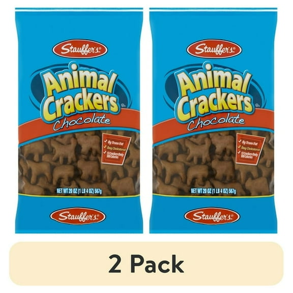 Stauffer's Animal Crackers, Chocolate, 8 oz (Pack of 2) Pack of 2