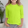 thumbnail image 2 of Krdevn Long Sleeve Crew Neck Rash Guard Swim Shirt Tops (Little Girls, Big Girls),12-13 Years, 2 of 3