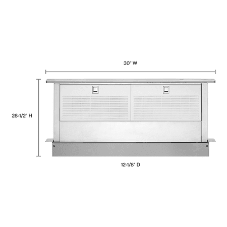 Whirlpool - 30" Telescopic Downdraft System - Stainless steel