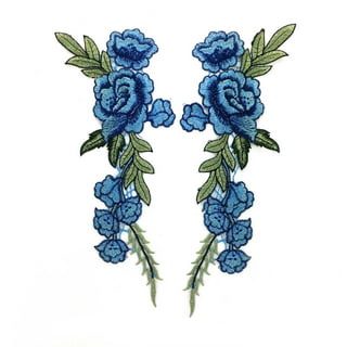 Mairbeon Rose Flower Sew Badge Iron on Embroidery Patches Bag Jeans  Applique Set Craft 