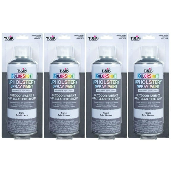 Tulip Colorshot Outdoor Fabric Upholstery Spray Slate Gray 4 Pack