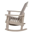 thumbnail image 4 of Shine Company Traditional Cedar Wood Adirondack Porch Rocker in Gray, 4 of 5