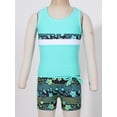 thumbnail image 3 of inhzoy Kids Girls Swimwear Racer Back Tank Top with Boyshort Tankini Set, 3 of 6