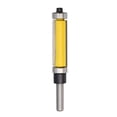 thumbnail image 3 of S SERENABLE Carbide Flush Trim Router Bit Top& Bottom Bearing 3/2 H" X1/4'' Shank Yellow 12.7x38mm Yellow, 3 of 9