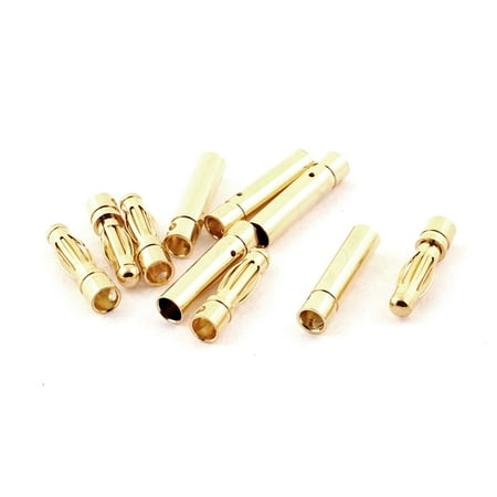 Goldstone Plugs - RC Model Battery 4mm Male Female Banana Plugs Connector Gold Tone 5 Pairs