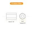 thumbnail image 2 of Unique Bargains M12x19x30mm Coupling Nuts, Galvanized Carbon Steel Hex Threaded Rod Coupler, (New) 5 Count, 2 of 4
