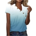 thumbnail image 1 of Puntoco 2024, tops a la moda de verano para mujer, camiseta lisa de verano con cuello en V, blusa informal de manga corta, tops, 1 of 5