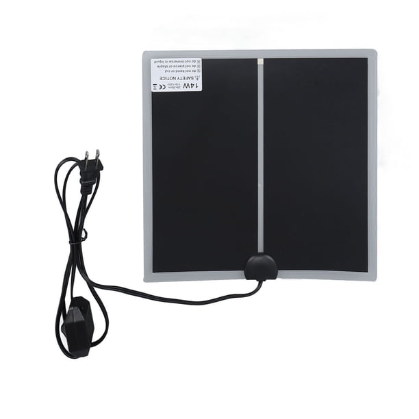Almohadilla térmica para terrario de reptiles, calentamiento rápido, enchufe estadounidense de 110 a 120 V, impermeable, temperatura ajustable, confiable para el hogar, sala de estar, oficina, 14 W