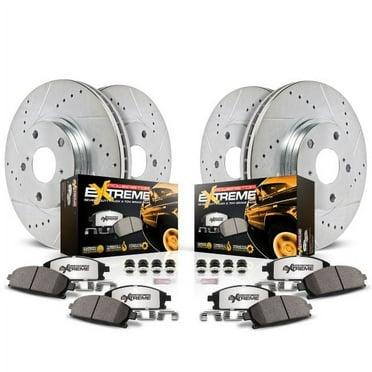 PowerStop Front and Rear Z36 Truck & Tow Carbon-Fiber Ceramic Brake Pad and Drilled and Slotted Rotor Kit Fits: CHEVROLET GMC Select Models K7228-36
