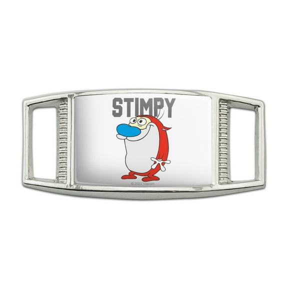 Ren and Stimpy Show Collegiate Stimpy Rectangular Shoe Shoelace Shoe Lace Tag Runner Gym Charm Decoration