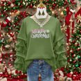 thumbnail image 2 of Christmas Sweatshirts for Women Round Neck Pleated Long Sleeves Christmas Tops Xmas Graphic Christmas Tree Print Christmas Shirts Tops, 2 of 7