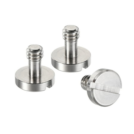 

Uxcell 1/4 Mounting Screw Adapter Slotted 0.16 Alloy Steel Nickel Plated Silver Tone 3Pack