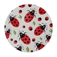 thumbnail image 4 of HAOXIT Ladybugs Tablecloth, Ladybugs Pattern Bunch of Bugs Insect Theme Playroom, Round Table Cover for Dining Room Kitchen Decor, 4 of 8