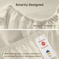 thumbnail image 6 of California Design Den Twin Fitted Sheet Sold Separately - 600 Thread Count 100% Cotton Sateen, Deep Pocket Bottom Fitted Sheet - Ivory (Creamy Beige Tone), 6 of 10