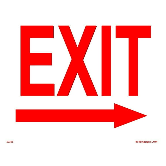 Exit Right Sign ( Aluminum)