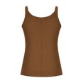 thumbnail image 6 of pstuiky Womens Summer Tops Summer Solid Color Crew Neck Camisole Blouses Lightweight Slim Fit Sleeveless Spaghetti Straps Tank Tops for Women, 6 of 7