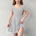 thumbnail image 7 of ATOGUTA Athletic Dress for Girls Gray Ruffle Summer Dresses Cute Birthday Party Princess Sundress 5T-15, 7 of 7