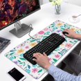 thumbnail image 2 of Long Mouse Pads for Desk,Pioneer Flower Floral Print Pattern Desk Mats on Top Of Desks, Desk Mouse Pad Extra Large with 3mm Non-Slip Base and Stitched Edge for Gaming,Office,Work,Home 31.5"x15.7", 2 of 6